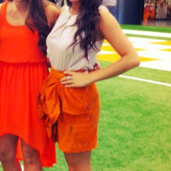 Sugarlips Orange Crinkle Dress - Picture 7 of 11